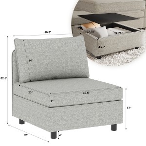 Gulches Armless Seat for Modular Sectional Sofa - 1 of 4