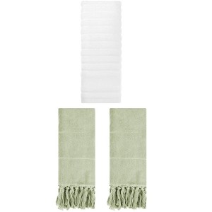 REGALWOVEN 3 Packs Solid Absorbent Soft Cotton Hand Towels 14" x 30" - 1 of 4