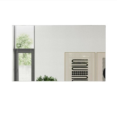 Bathroom Mirror For Wall, 60"x36" Rectangle Mirror With Aluminium Alloy Frame, Lightweight Glass Bathroom Vanity Mirror, Hangs Horizontally