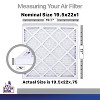 Filter King 19.5x22x1 Air Filter | 4-PACK | Carbon MERV 8 HVAC Pleated A/C Furnace Filters | MADE IN USA | Actual Size: 19.5 x 22 x .75" - 2 of 4