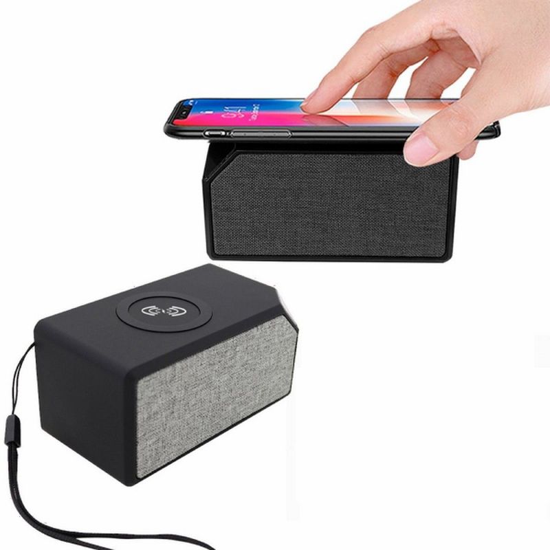 Link 2 in 1 Fabric Mini Bluetooth Speaker with Wireless Charging, 2 of 5