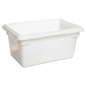 Rubbermaid Food Storage Tote Box, Freezer & Dishwasher Safe, 5 Gallon, White - 1 of 4