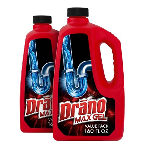  Drano Max Gel Drain Clog Remover and Cleaner for Shower or Sink  Drains, Unclogs and Removes Hair, Soap Scum and Blockages, 32 Oz : Health &  Household