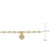 EVERLY JEWELRY | Two-Tone Silver 3.3mm Discs Cubic 4 Leaf Clover Charm Bracelet, 6.5" + 1" ext - 4 of 4