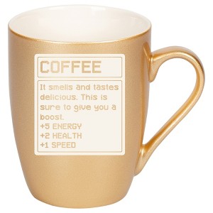 100 North Vegas Gold Metallic Finish, 10 Ounce, Comfortably Fits Your Hands, New Bone China Coffee Tea Cup Mug, Coffee. It Smells and Tastes - 1 of 1