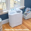 Deco Gear Compact Twin Tub Washing Machine, Agitation Wash and Spin Dry, Portable Design - 4 of 4