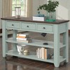 Mshliw 48 Inch Solid Pine Wood Top Console Table with 3 Drawers and 2 Shelves Entryway Sofa Table for Living Room Hallway Bedroom - 3 of 4