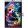 Trends International Wumples - Cosmic Neon Panda Framed Wall Poster Prints - 3 of 4