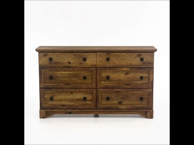 Vintage Oak Double Dresser with Extra Deep Drawers