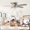 Parrot Uncle 52" Modern Chrome Chandelier Flush Mount Ceiling Fans with Light and Remote - 4 of 4