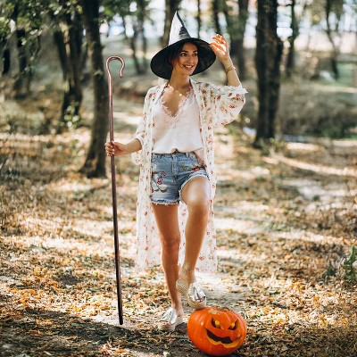 Joyfy Shepherd's Crooked Walking Cane, Crook Prop Stick Accessories for Party Pretend Play, Halloween Dress-up Party Favors for Adults and Kids