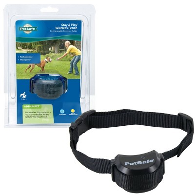 PetSafe Stay and Play Adjustable Wireless Fence Rechargeable Receiver Collar - Black