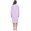 Casual Nights Women's Button Front Jacquard Terry Fleece Lounger Robe with Pockets - 4 of 4
