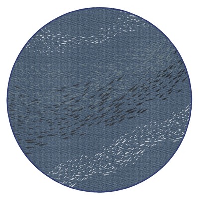 Liora Manne Carmel  Indoor/Outdoor Rug  Navy..