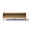 LuxenHome Summer Oak Manufactured Wood 2-Drawer 47" W x 23.4" D Coffee Table Brown - 3 of 4