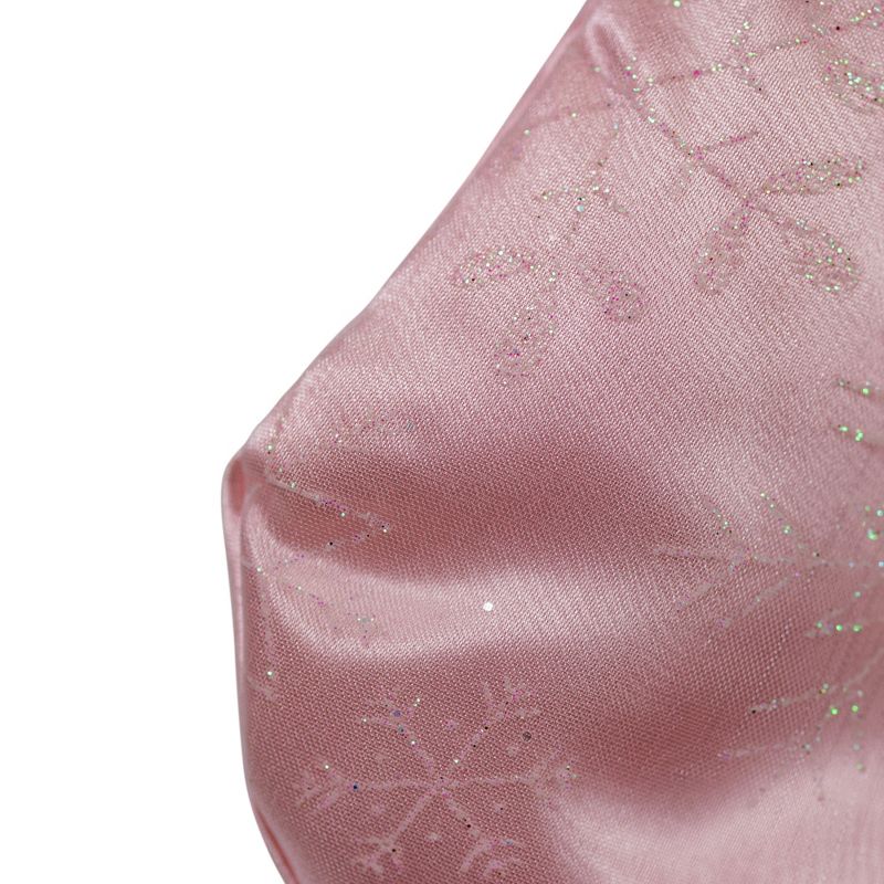 Northlight 20" Light Pink Glittered Snowflake Christmas Stocking with White Faux Fur Cuff, 3 of 7