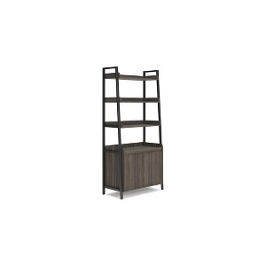 Signature Design by Ashley Contemporary Zendex 72" Bookcase, Dark Brown - 1 of 4