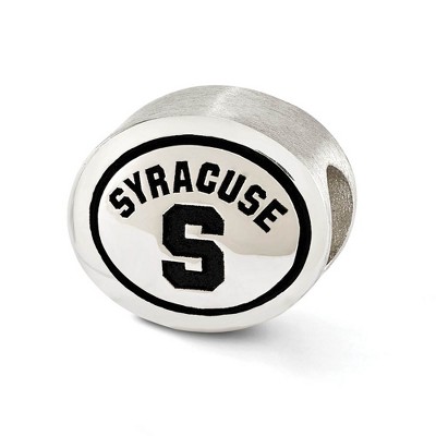 Black Bow Jewelry Sterling Silver & Enamel Syracuse University Collegiate Bead Charm