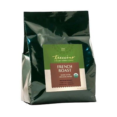 Teeccino French Roast Chicory Herbal Coffee, 11 Oz, That’s Prebiotic, Caffeine-Free & Acid Free, Dark Roast
