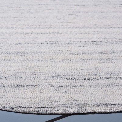 Ivory Plush Micro-Loop 5'x8' Hand-Tufted Wool Blend Rug