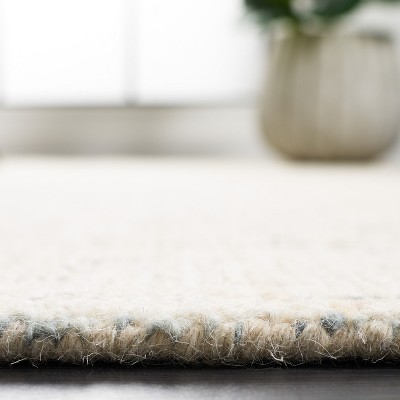 SAFAVIEH Abstract Delia Geometric Wool Area Rug, Ivory/Blue, 8' x 10'