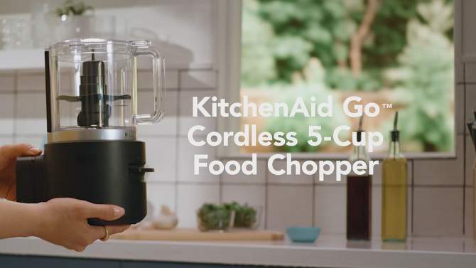 KitchenAid Go Cordless Food Chopper Battery Sold Separately KFCR500, 2 of 7, play video