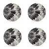 tagltd 11 in. Let It Bee Flower and Vine Bamboo Melamine Plastic Dinnerware Plates Set of 4 Dishwasher Safe Indoor Outdoor Round Purple - 3 of 3