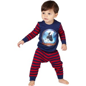 The Polar Express Train Matching Family Pajama Set Tight Fit Cotton Pajamas - 1 of 4