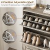 TackView Shoe Storage Cabinet with 3 Flip Drawers & 2 Side Hooks, Hidden Slim Narrow Shoe Rack Cabinet for Home - 4 of 4