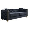 NicBex Modern 3-Seat Luxury Tufted Design Sofa Couch for Living Room,Bedroom,Velvet Upholstered Lounge Settee Sofa with Deep Cushions - 3 of 4