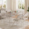 20.07"x47.24" Rectangle Folding Table, Card Table with Anti-Slip Feet Caps, Scratch & Stain Resistant, Collapsible Legs Portable - 3 of 4