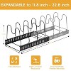 LunaLulinlk 16 Pcs Pot and Pan Lid Organizer, Divider and Expandable Pot Organizer Rack,for Kitchen Cabinet Cookware Storage Pot Rack, Black - 3 of 4