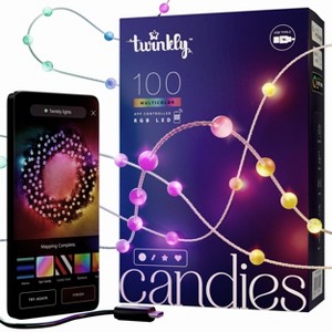 Twinkly Candies RGB Lens Light String, 6cm Lamp Spacing, BT+ WiFi, IP20 - USB-C Powered - 1 of 4