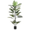 NicBex 86" Artificial Palm Tree with Pot Realistic Faux Tropical Plant for Indoor/Outdoor Decor, Easy Maintenance, Sturdy Base, Lifelike Fronds - 3 of 4
