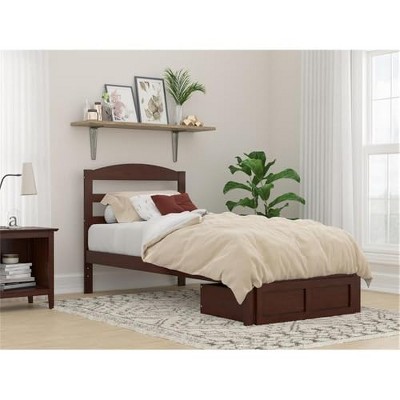 AFI Furnishings Warren Platform Bed TXL with Foot Drawer AW