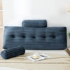 Bekrvio 39”/59”/79” Large Bolster Triangular Headboard Wedge w/2 Neck Roll Pillows Reading Pillows - 3 of 4