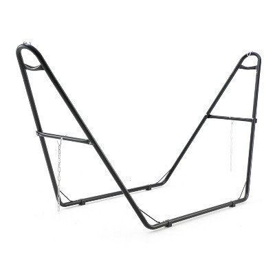 Jomeed Universal Multi Use Heavy Duty Steel 2 Person Indoor Outdoor Hammock Stand with Stabilizing Feet for Hammocks 9.5 to 14 Feet Long, Black