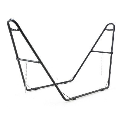 Portable Heavy-Duty Steel Hammock Stand w/ Built-In Wheel, Case