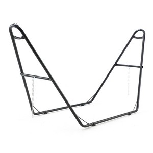 Jomeed Universal Multi Use Heavy Duty Steel 2 Person Indoor Outdoor Hammock Stand with Stabilizing Feet for Hammocks 9.5 to 14 Feet Long, Black - 1 of 4