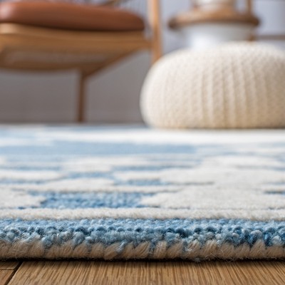 Ivory Elegance Hand-Tufted Round Wool Rug - 36 in