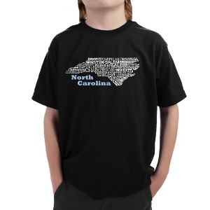 LA Pop Art Boy's Word Art T-shirt - North Carolina - 1 of 4
