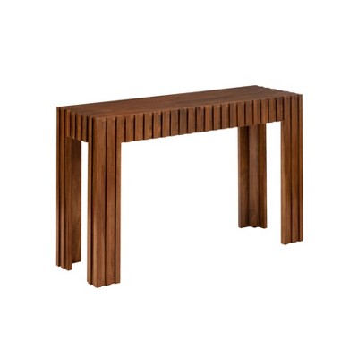 MH London Fritz 30" Solid Wood Console Table with Rectangle Top in Black