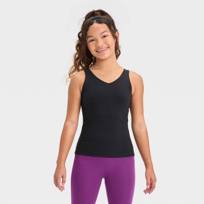 Black Polyester Spandex Tank : Target