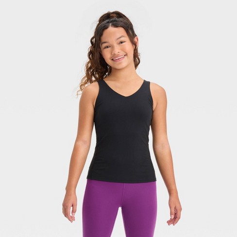 Girls' Athletic Tank Top - All in Motion™ Black XL