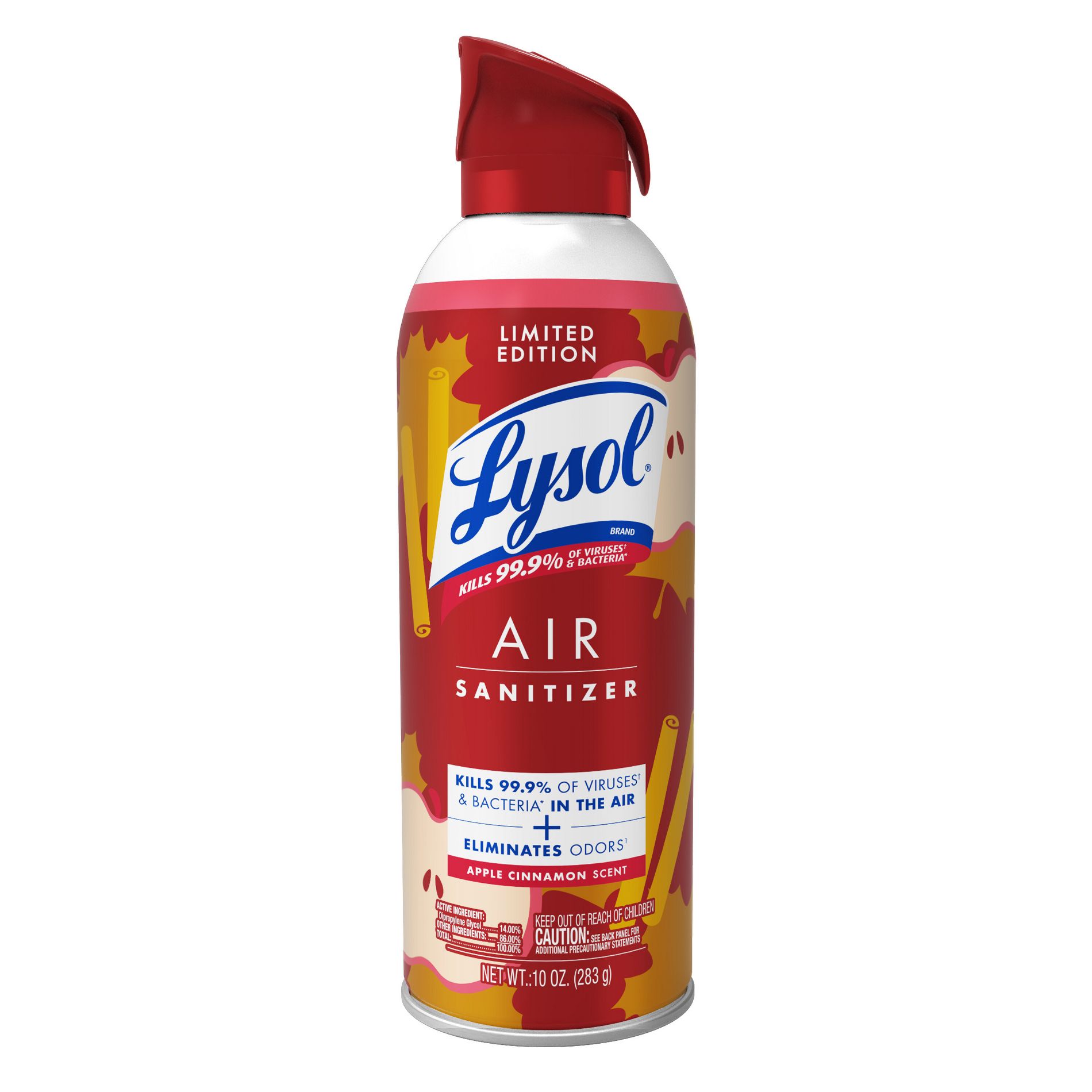 Lysol Apple Cinnamon Air Sanitizer Aerosal - 10oz