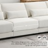 Oversized Wide Seat Sectional Sofa: Reversible Chaise, Loop Yarn Fabric, 5-Seat Armless, Convertible L-Shaped Couch for Living Room & Apartment - 4 of 4