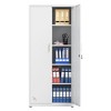 SKRAN Metal Storage Cabinet, Multi-Purpose Steel Cabinets with Doors and  Adjustable Shelves for Home, Office, and School - 4 of 4