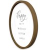 Creative Products Happy in a Million Little Ways 20 x 20 Round Brown Framed Print - 2 of 4