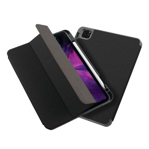 Insten - Soft TPU Tablet Case For iPad Pro 11" 2020, Multifold Stand, Magnetic Cover Auto Sleep/Wake, Pencil Charging, Black - 1 of 4