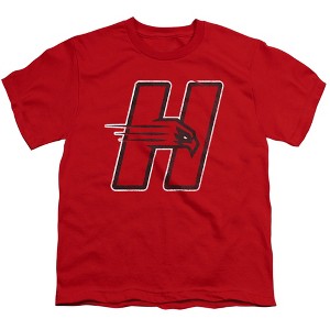 University Of Hartford Distressed Primary Logo Kids T-Shirt For Youth Red - 1 of 4